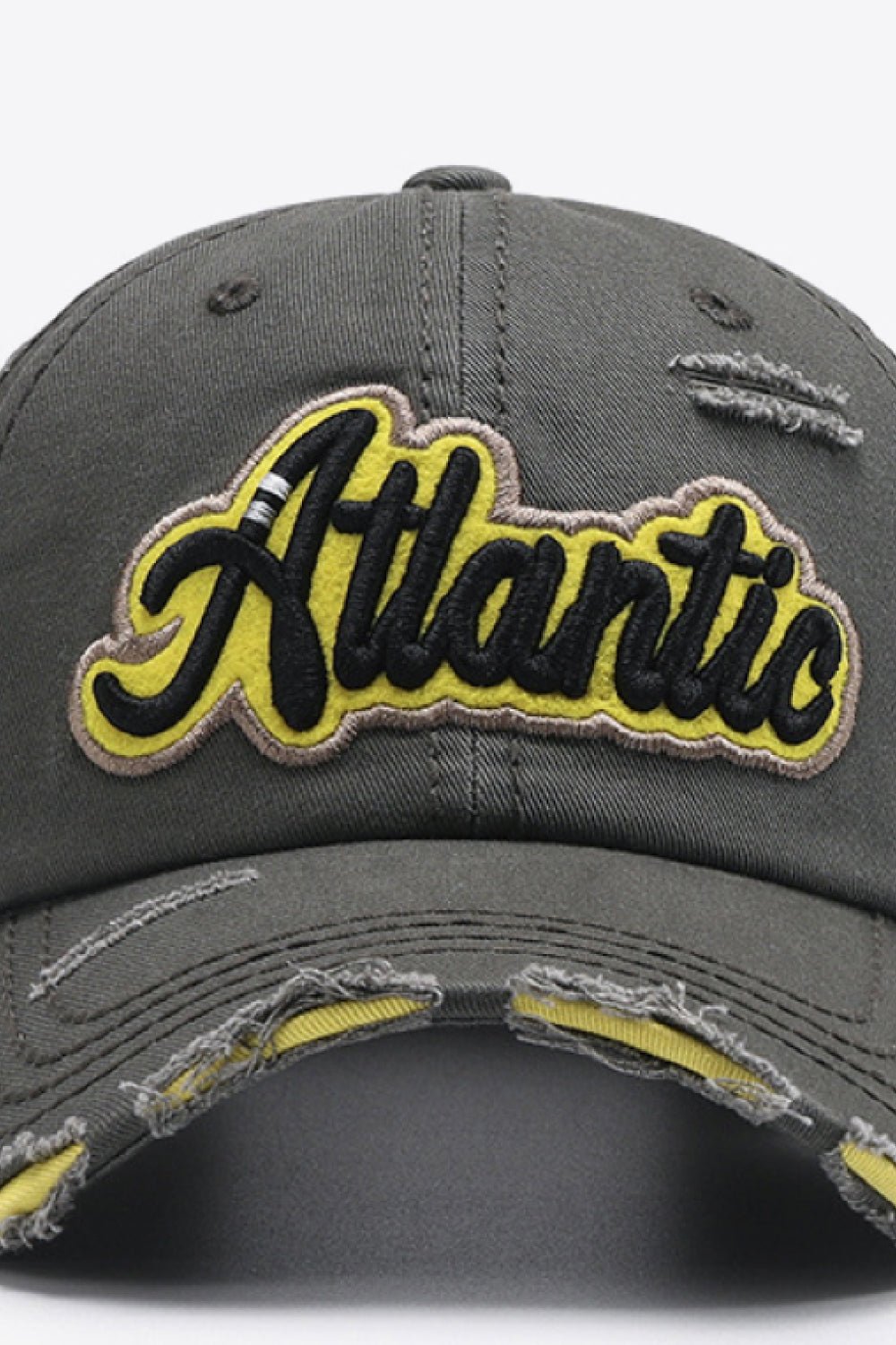 ATLANTIC Graphic Distressed Baseball Cap | Trending Chic NZ