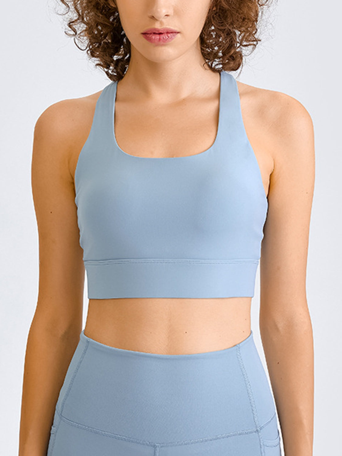 Millennia Double Take Square Neck Racerback Cropped Tank