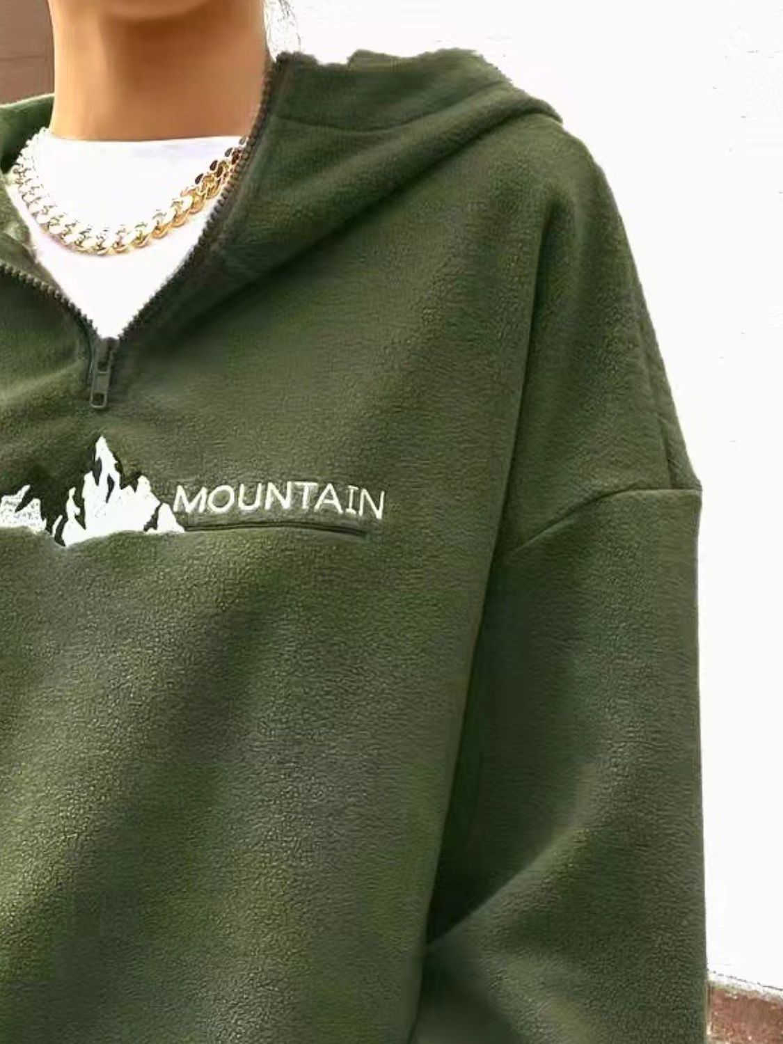 Mountain Quarter Zip Long Sleeve Hoodie