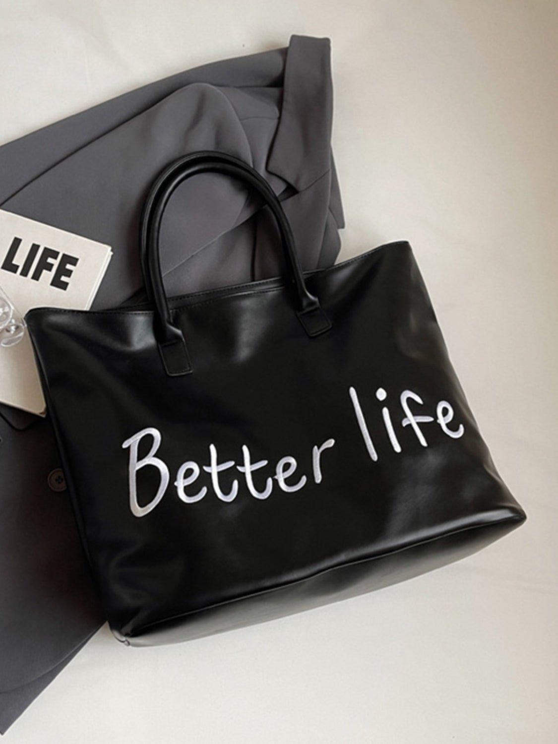 BETTER LIFE PU Leather Tote Bag | Trending Chic NZ