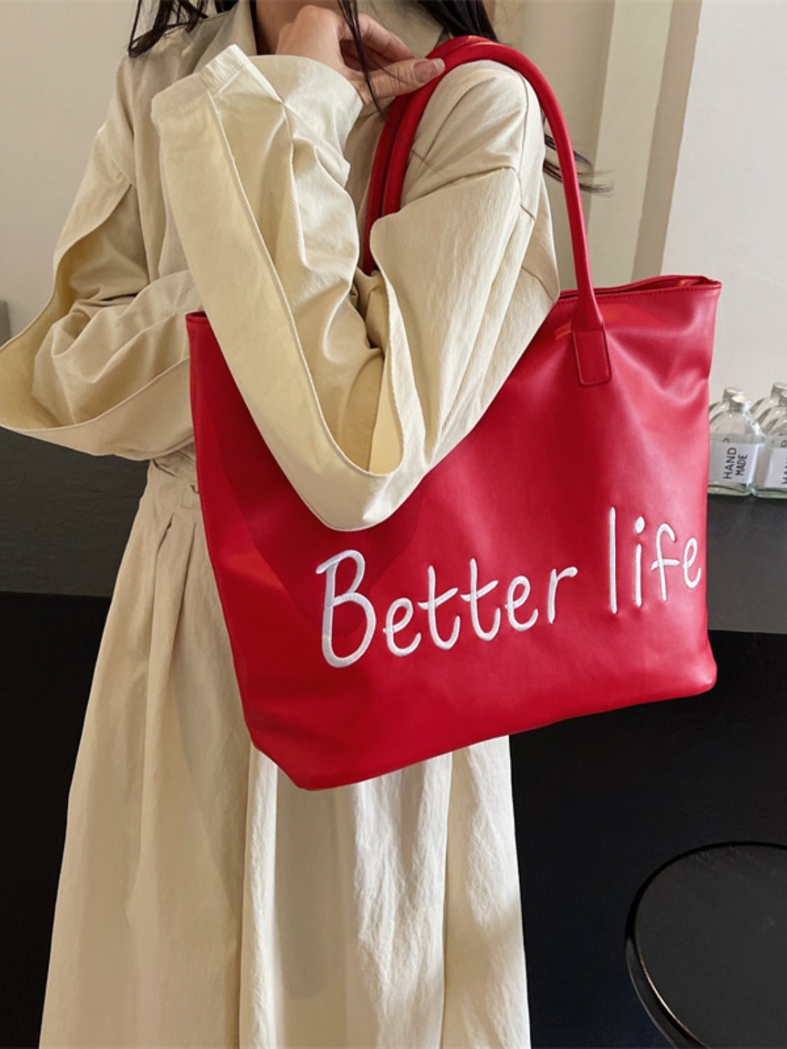 BETTER LIFE PU Leather Tote Bag | Trending Chic NZ