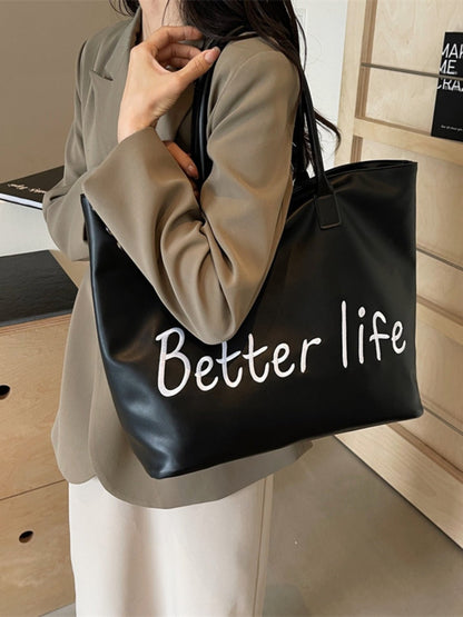 BETTER LIFE PU Leather Tote Bag | Trending Chic NZ