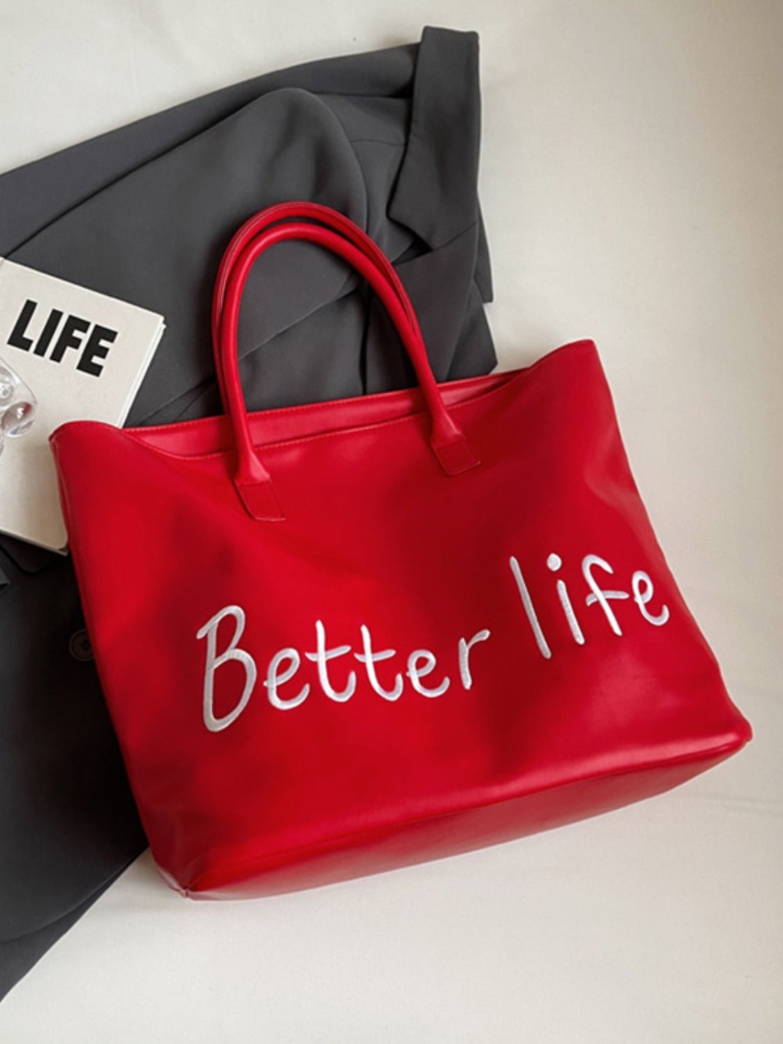 BETTER LIFE PU Leather Tote Bag | Trending Chic NZ