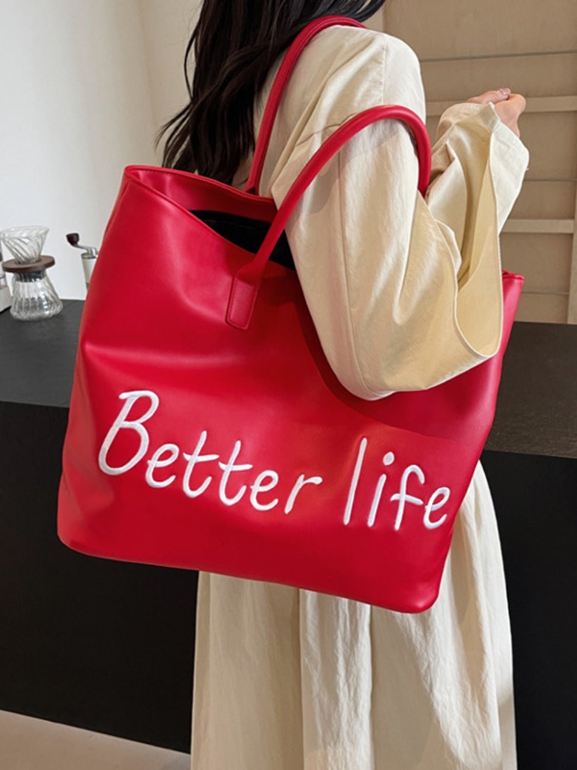 BETTER LIFE PU Leather Tote Bag | Trending Chic NZ