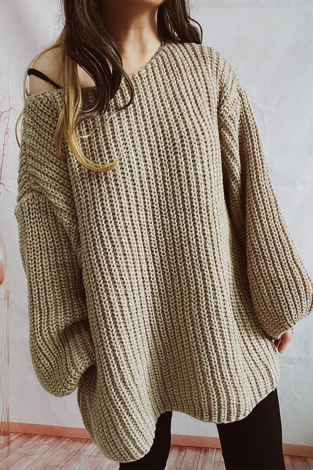 Boat Neck Dropped Shoulder Mini Sweater Dress | Trending Chic NZ