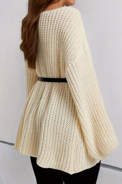 Boat Neck Dropped Shoulder Mini Sweater Dress | Trending Chic NZ