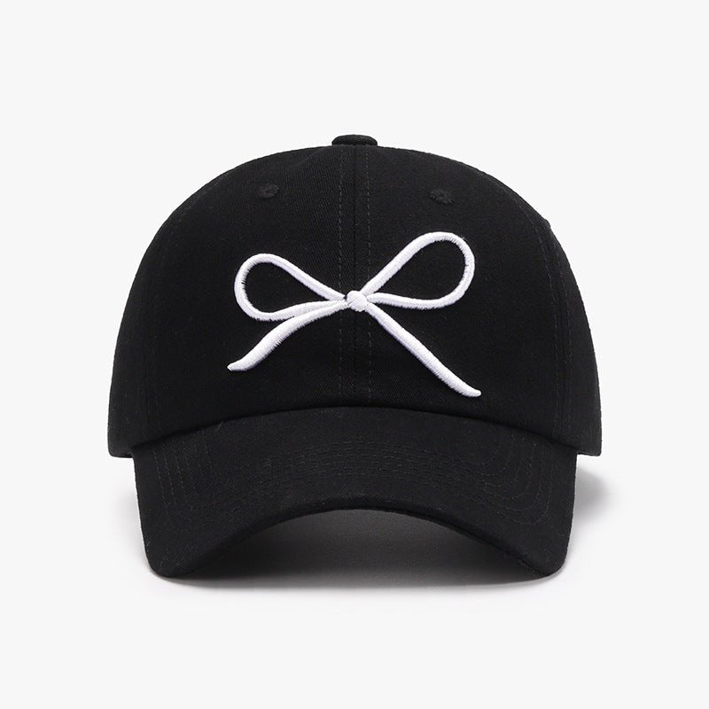 Bow Embroidered Cotton Baseball Cap | Trending Chic NZ