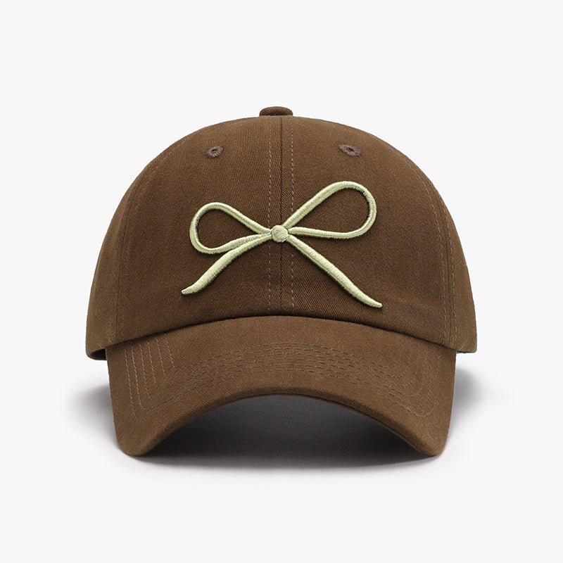 Bow Embroidered Cotton Baseball Cap | Trending Chic NZ