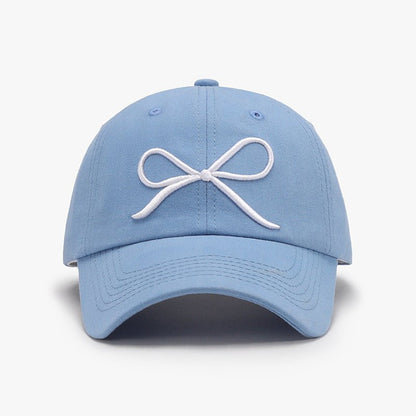 Bow Embroidered Cotton Baseball Cap | Trending Chic NZ