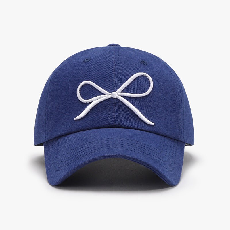 Bow Embroidered Cotton Baseball Cap | Trending Chic NZ