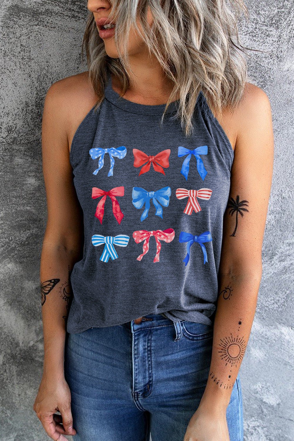 Bow Graphic Round Neck Tank | Trending Chic NZ