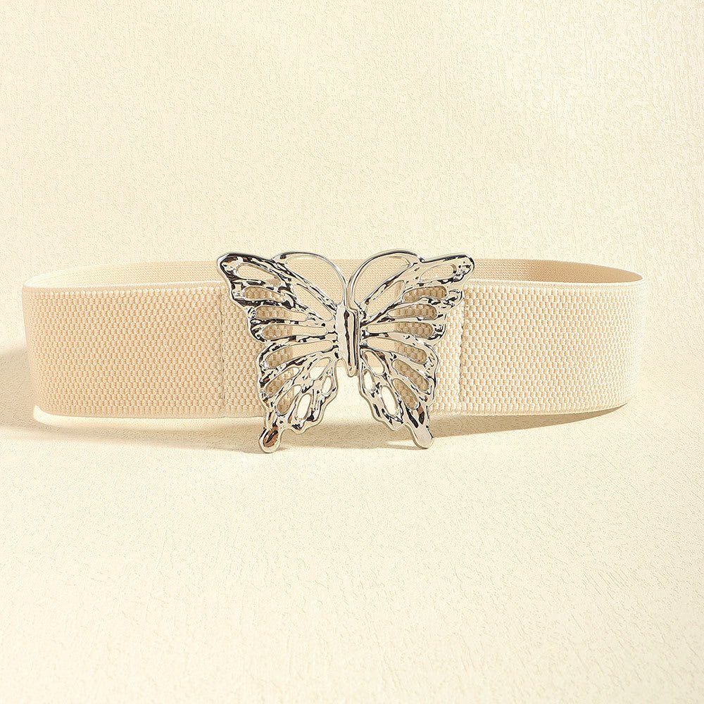 Butterfly Alloy Buckle Elastic Belt | Trending Chic NZ