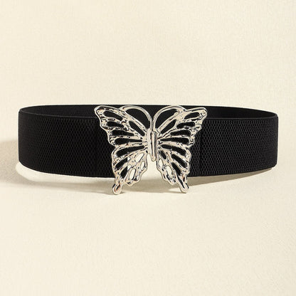 Butterfly Alloy Buckle Elastic Belt | Trending Chic NZ