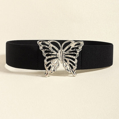 Butterfly Alloy Buckle Elastic Belt | Trending Chic NZ