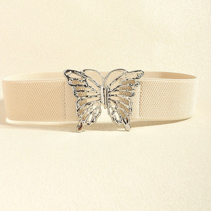 Butterfly Alloy Buckle Elastic Belt | Trending Chic NZ