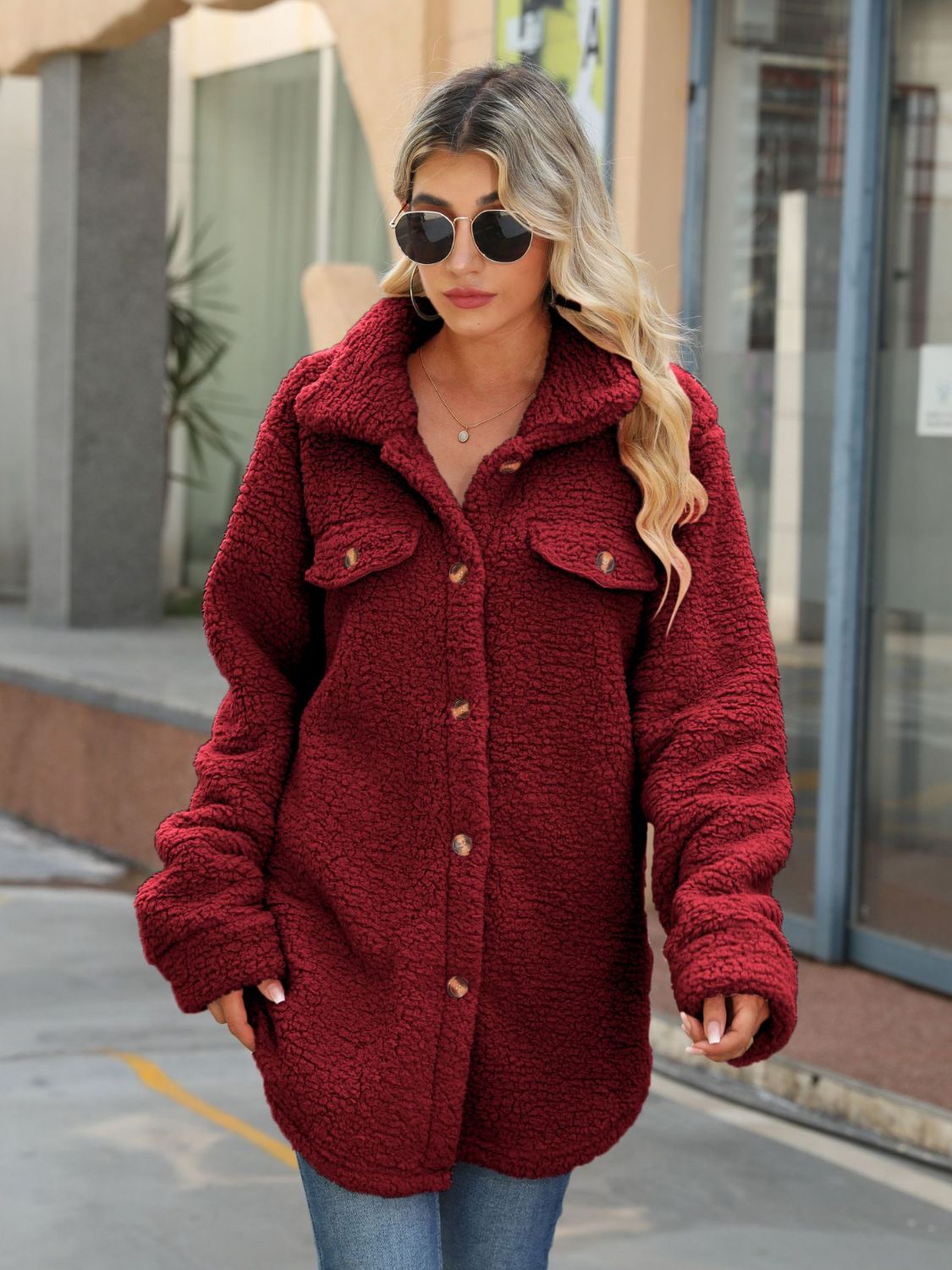 Button Down Collared Coat | Trending Chic NZ