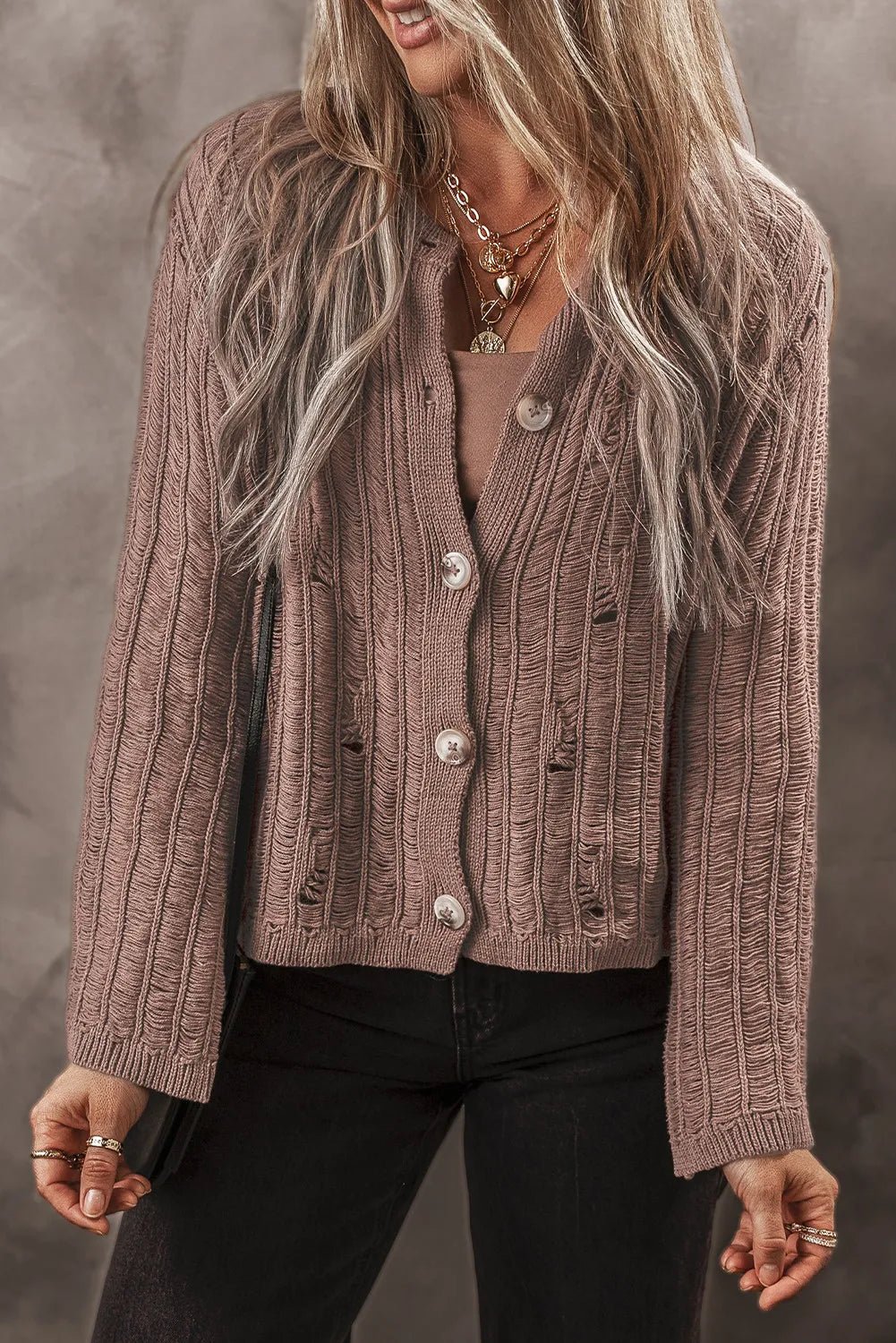 Button Up Long Sleeve Cardigan | Trending Chic NZ