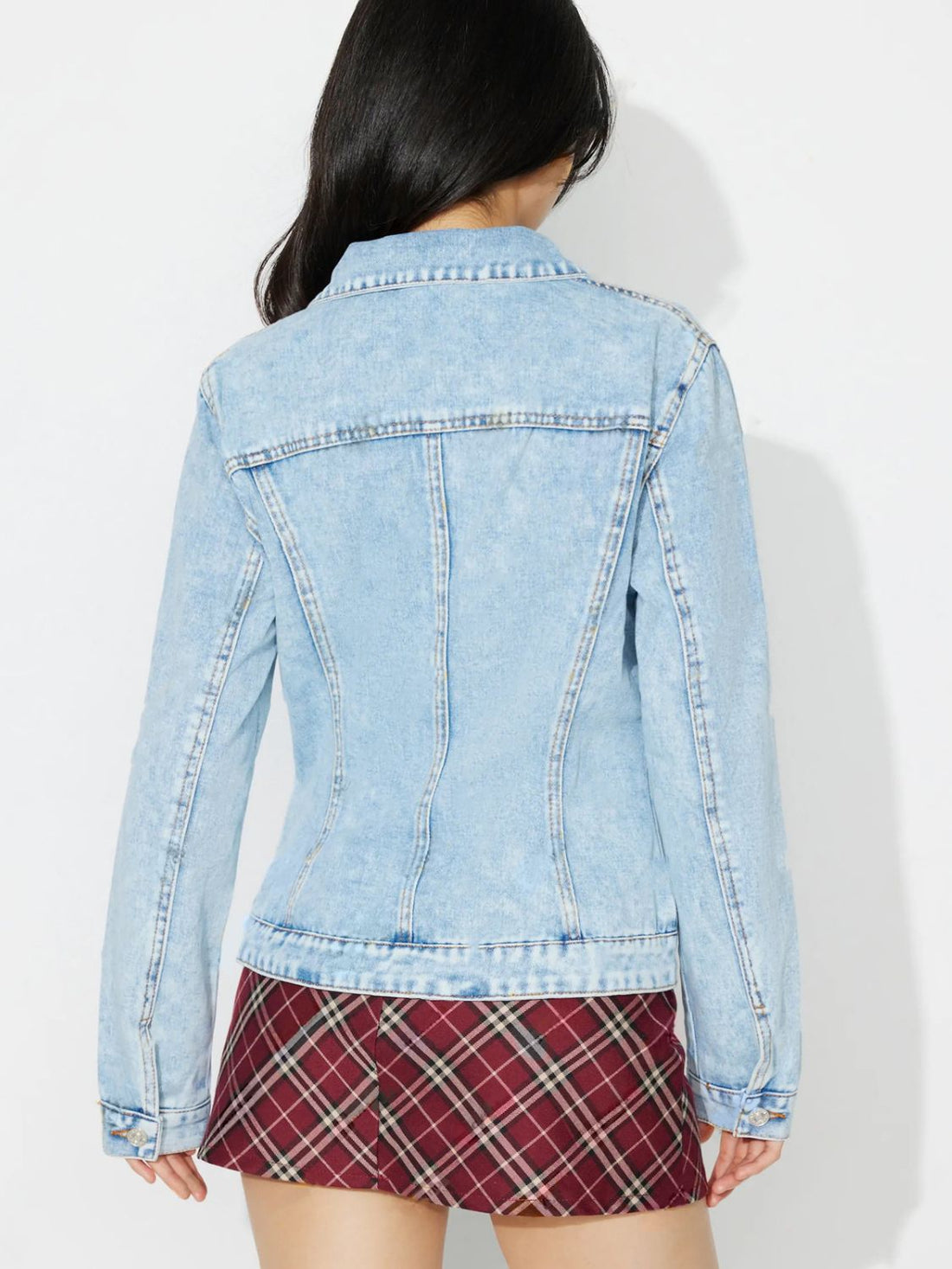 Button Up Long Sleeve Denim Shacket | Trending Chic NZ