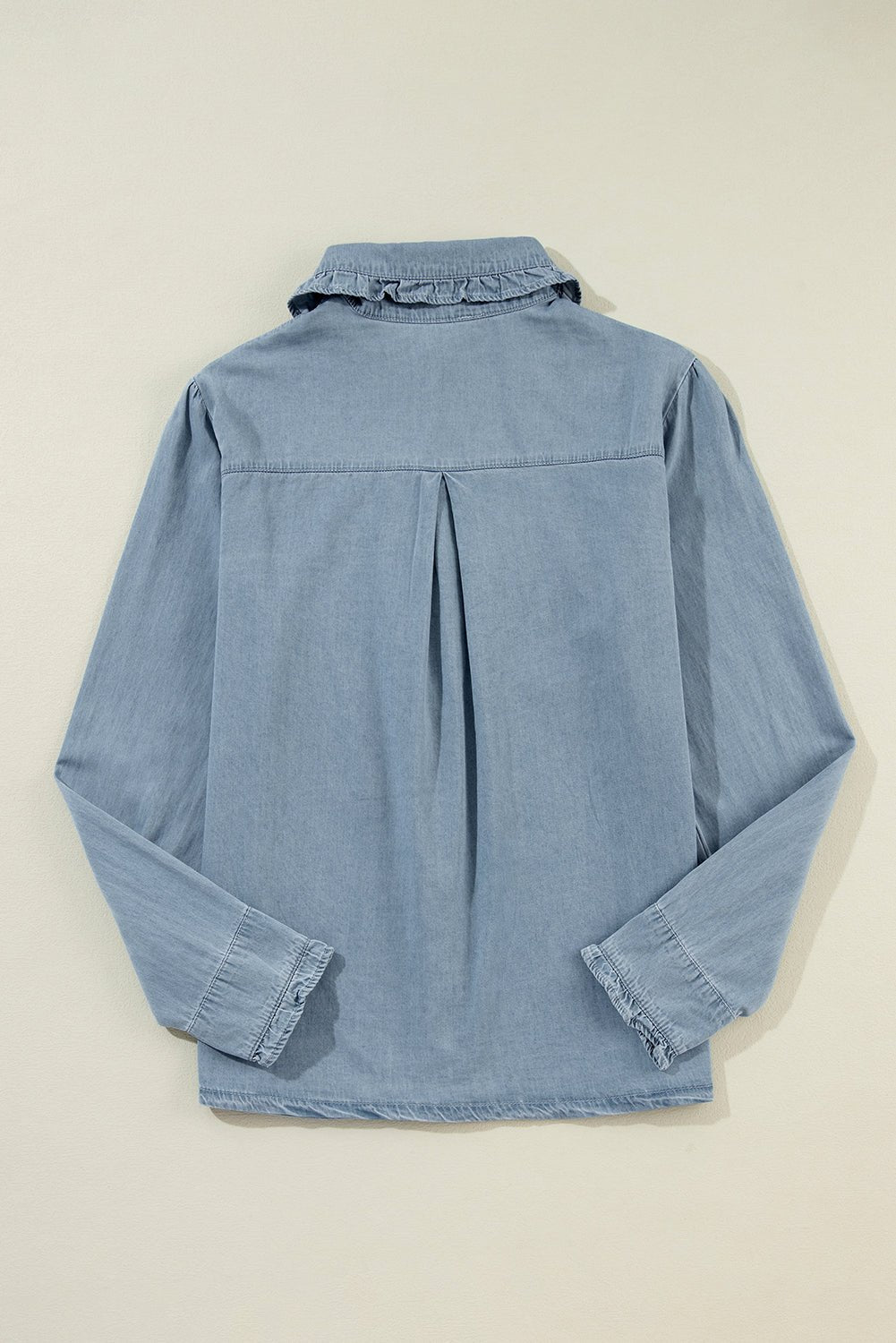 Button Up Long Sleeve Denim Top | Trending Chic NZ