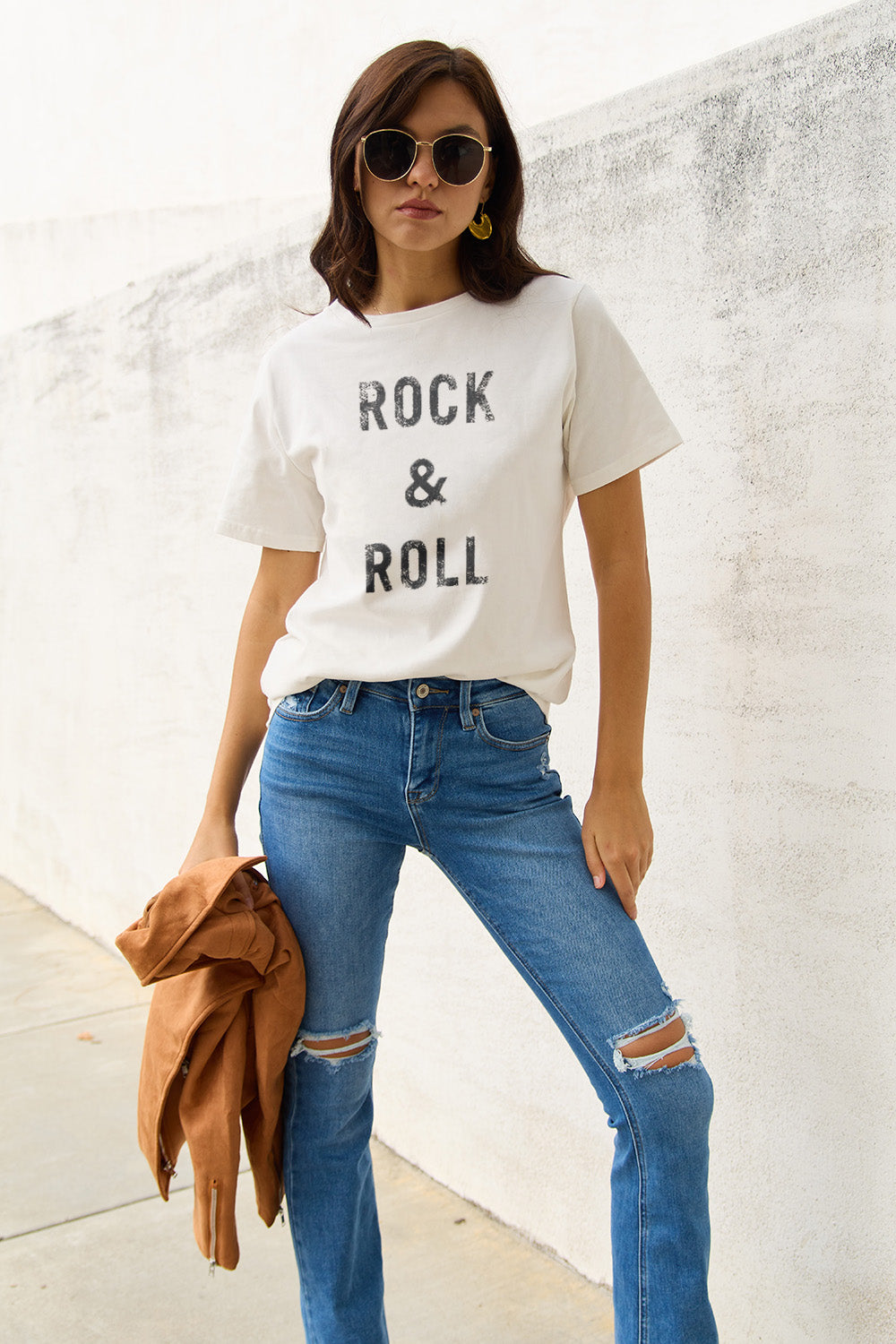 Simply Love Full Size ROCK &amp; ROLL Short Sleeve T-Shirt