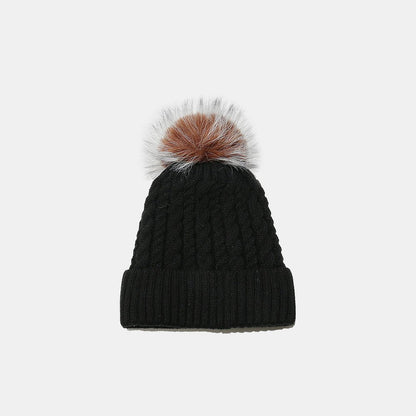 Cable Knit Winter Hat with Pompom | Trending Chic NZ