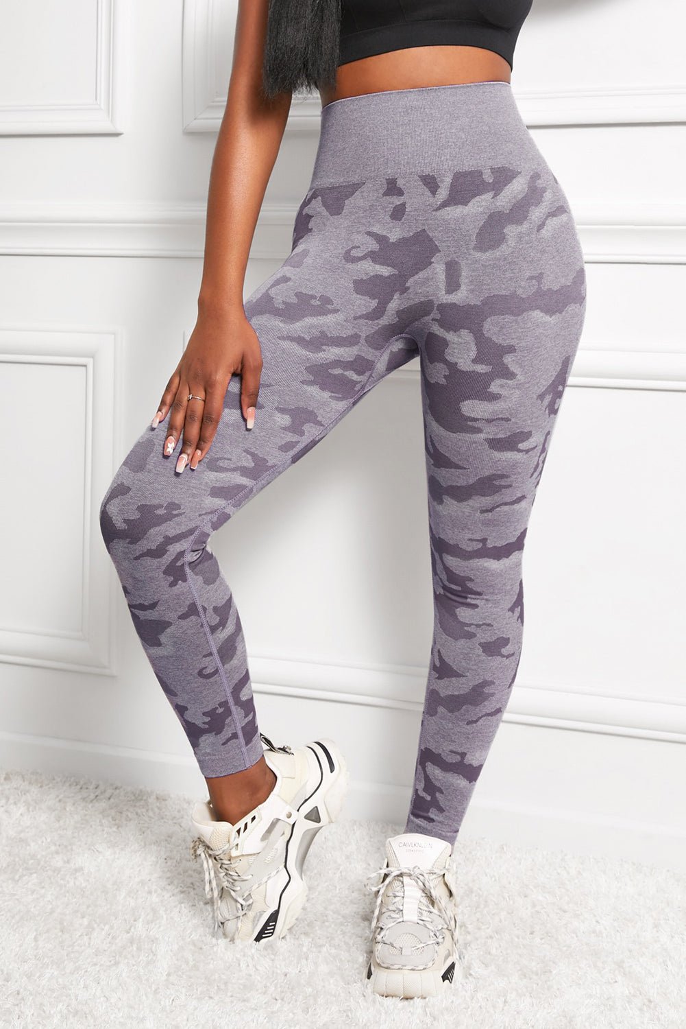 Camo Print Seamless High Waist Yoga Leggings | Trending Chic NZ