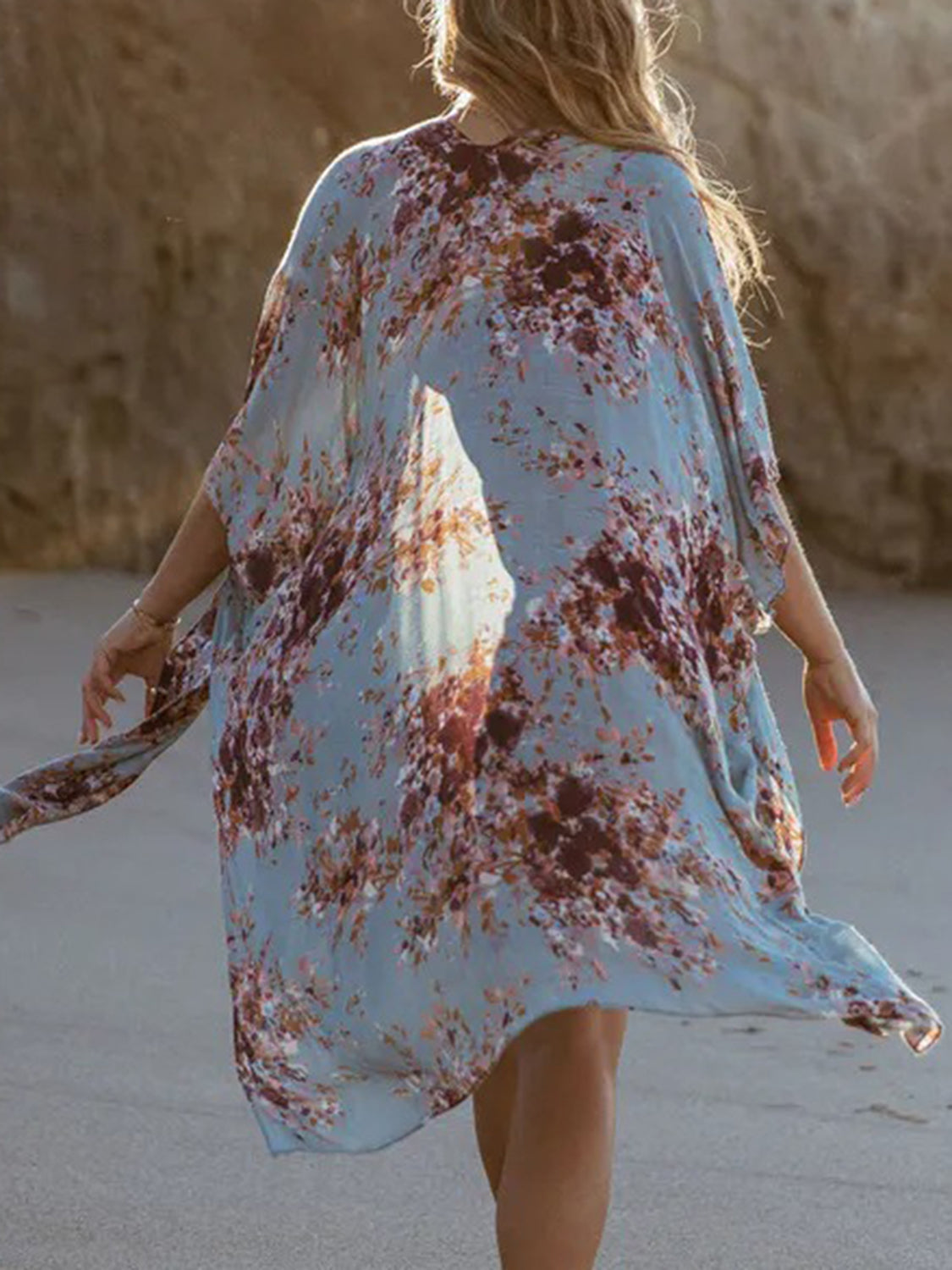 Lovelet Printed Open Front Cover-Up