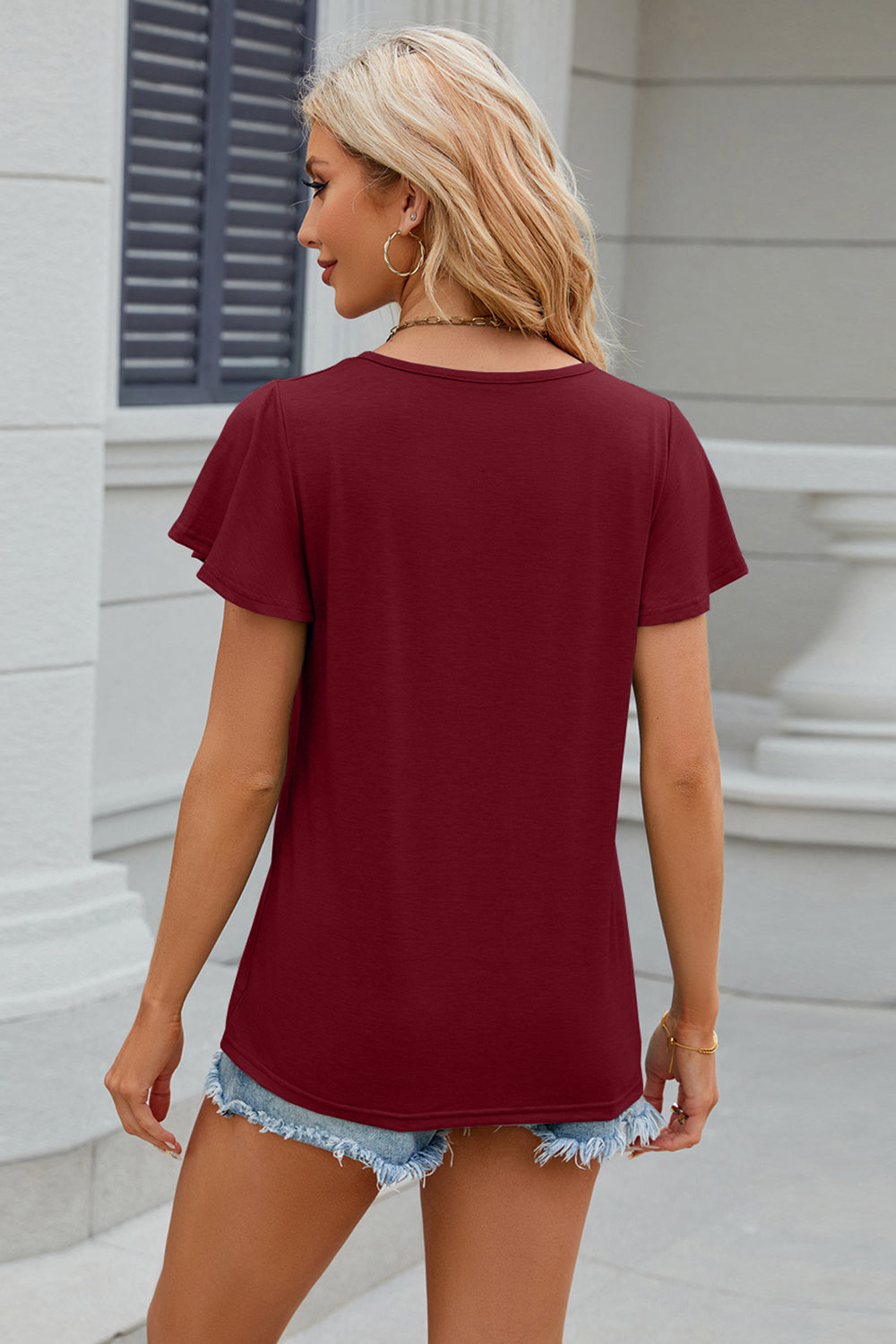 V-Neck Short Sleeve T-Shirt