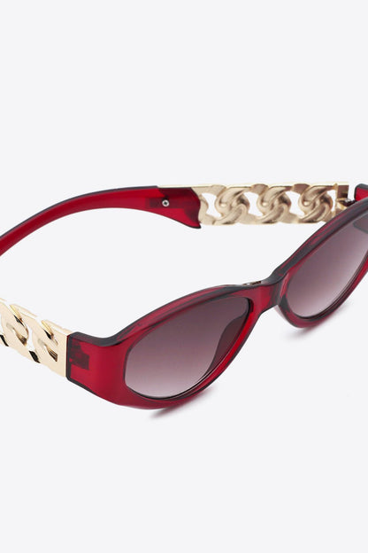 Chain Detail Temple Cat Eye Sunglasses | Trending Chic NZ