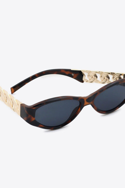 Chain Detail Temple Cat Eye Sunglasses | Trending Chic NZ