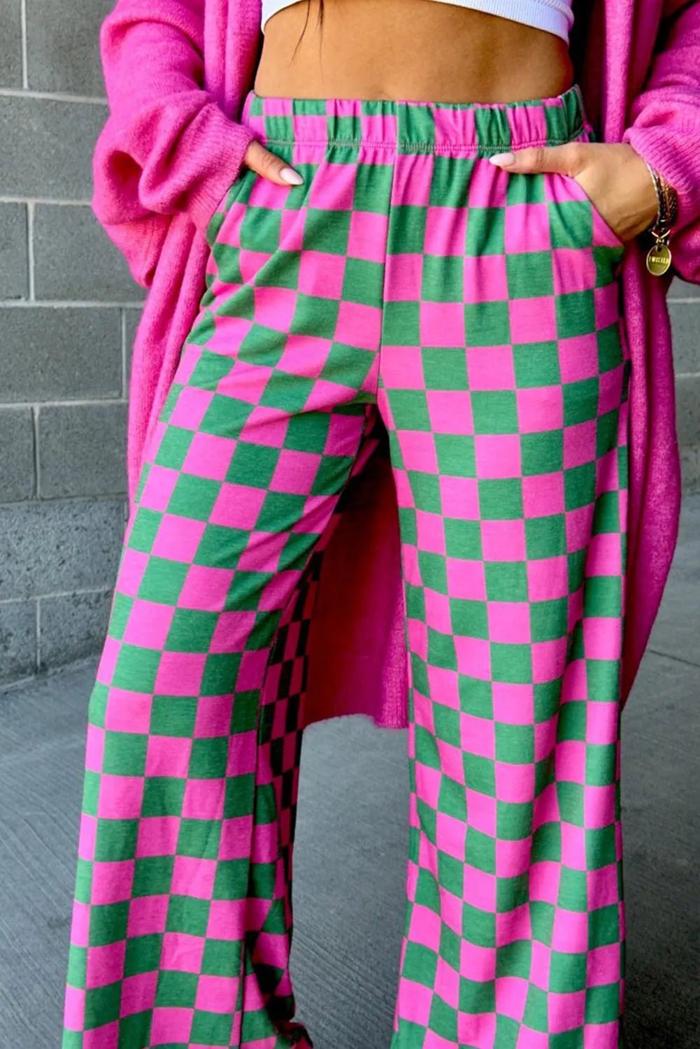 Checkered Wide Leg Pants | Trending Chic NZ