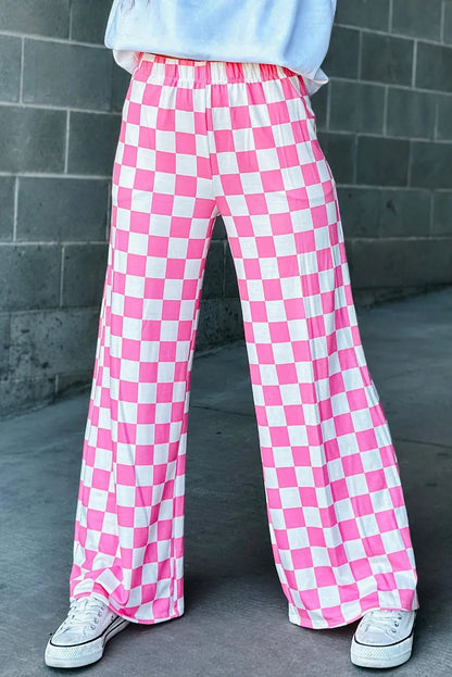 Checkered Wide Leg Pants | Trending Chic NZ