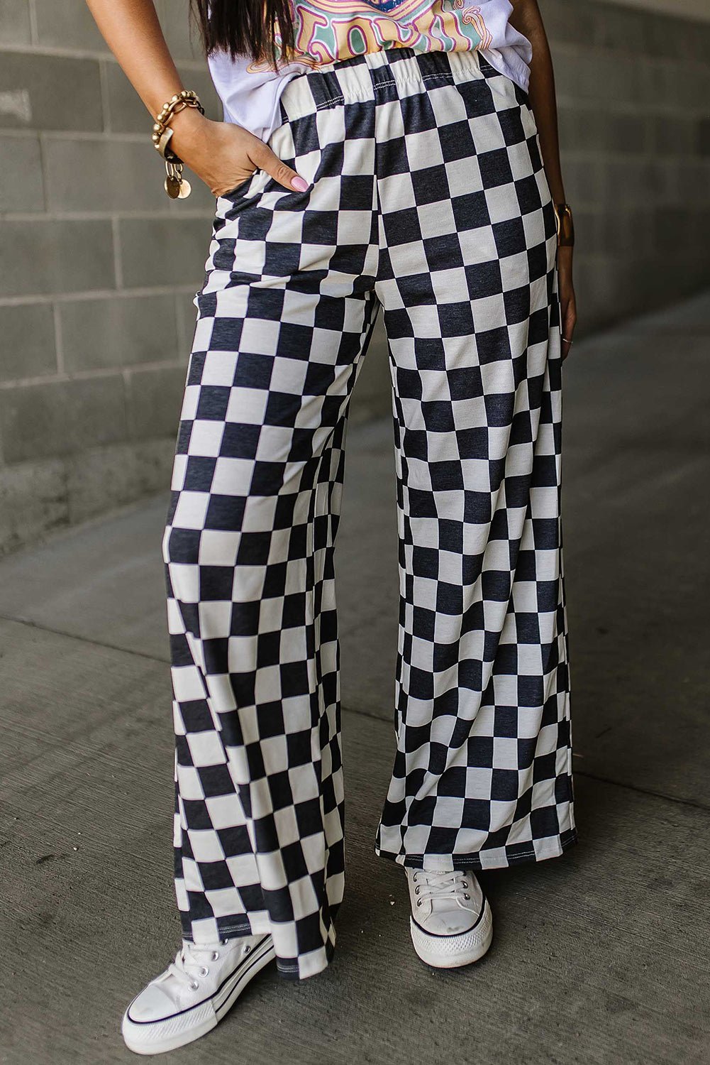 Checkered Wide Leg Pants | Trending Chic NZ