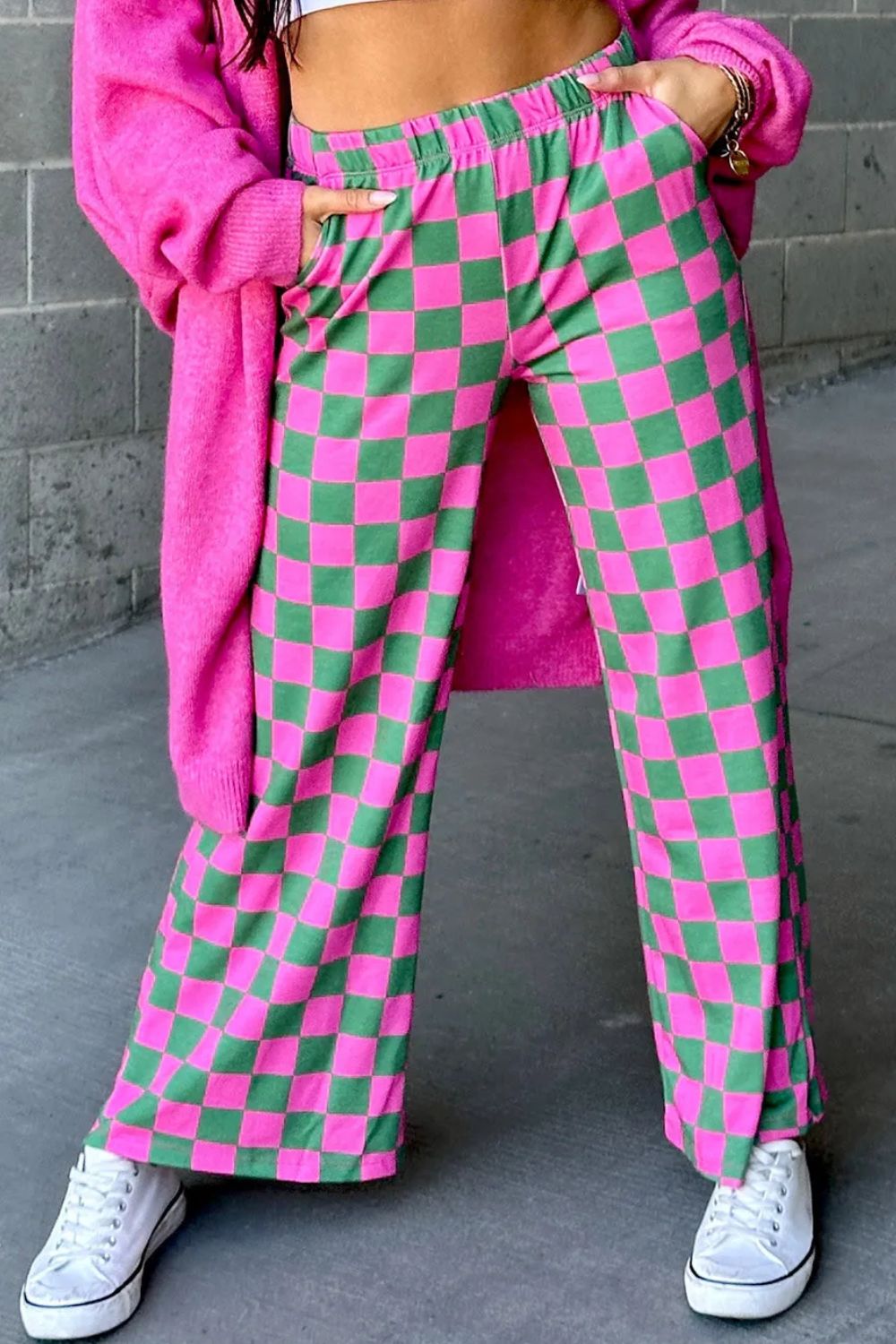 Checkered Wide Leg Pants | Trending Chic NZ