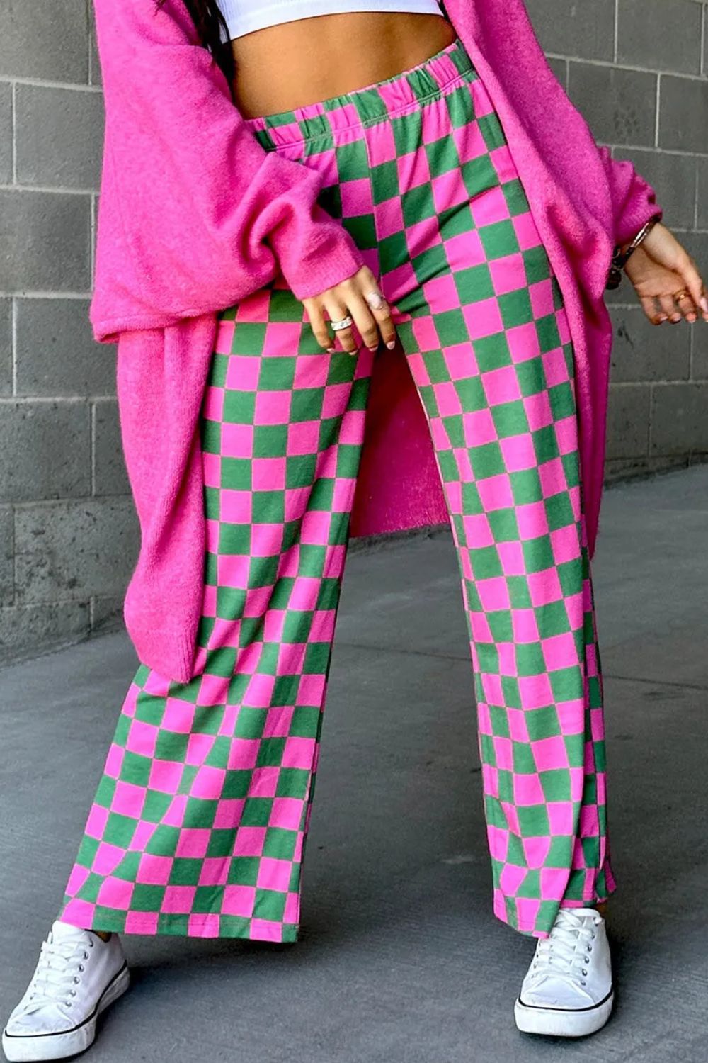 Checkered Wide Leg Pants | Trending Chic NZ