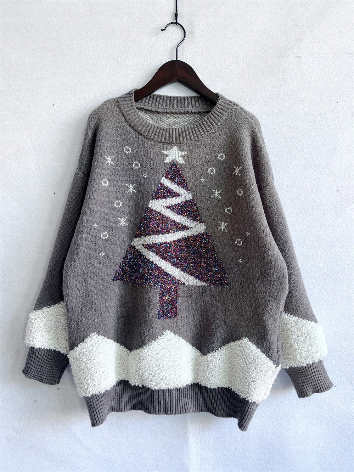 Christmas Tree Graphic Dropped Shoulder Sweater | Trending Chic NZ