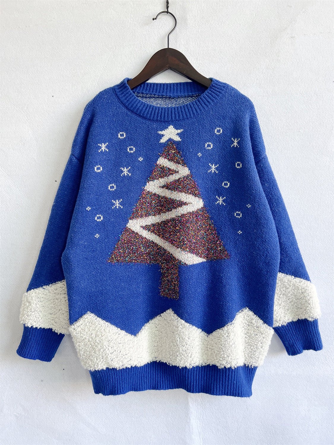 Christmas Tree Graphic Dropped Shoulder Sweater | Trending Chic NZ