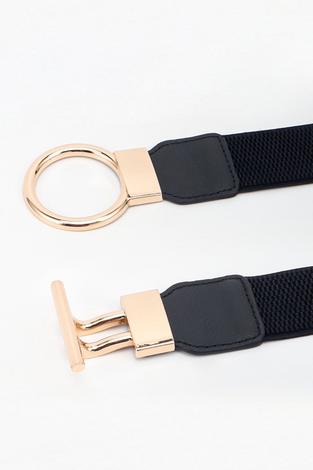 Circle Shape Buckle Zinc Alloy Buckle PU Leather Belt | Trending Chic NZ