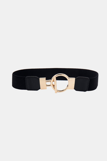 Circle Shape Buckle Zinc Alloy Buckle PU Leather Belt | Trending Chic NZ