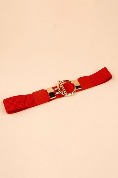 Circle Shape Buckle Zinc Alloy Buckle PU Leather Belt | Trending Chic NZ