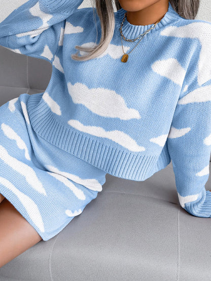 Cloud Sweater and Knit Skirt Set | Trending Chic NZ