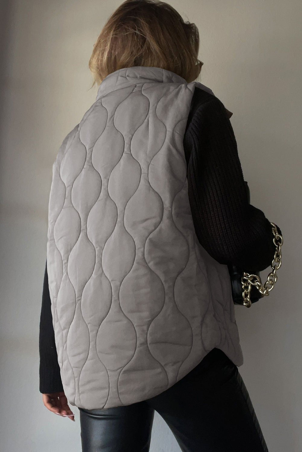 Collared Neck Vest with Pockets | Trending Chic NZ