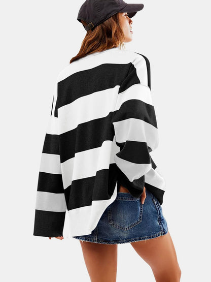 Color Block Half Zip Long Sleeve Sweater | Trending Chic NZ