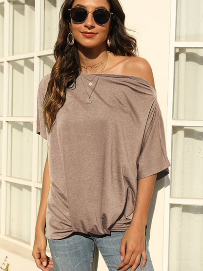 One Shoulder Short Sleeve T-Shirt