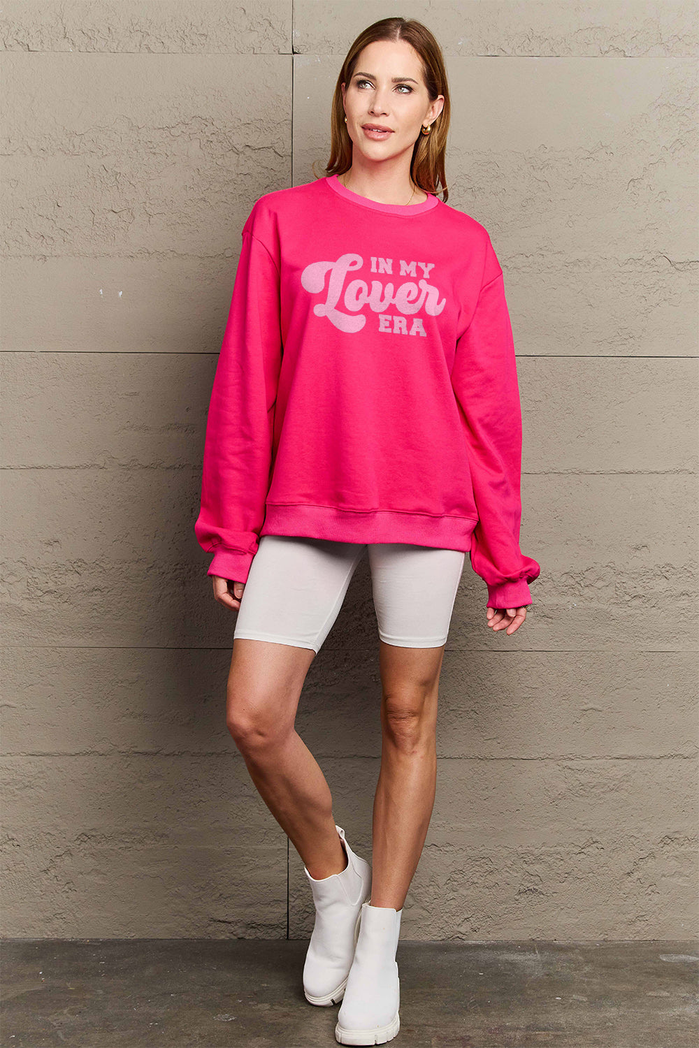 Simply Love Full Size IN MY LOVER ERA Round Neck Sweatshirt