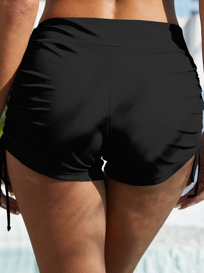 FAM-FAM Drawstring Mid-Rise Waist Swim Shorts