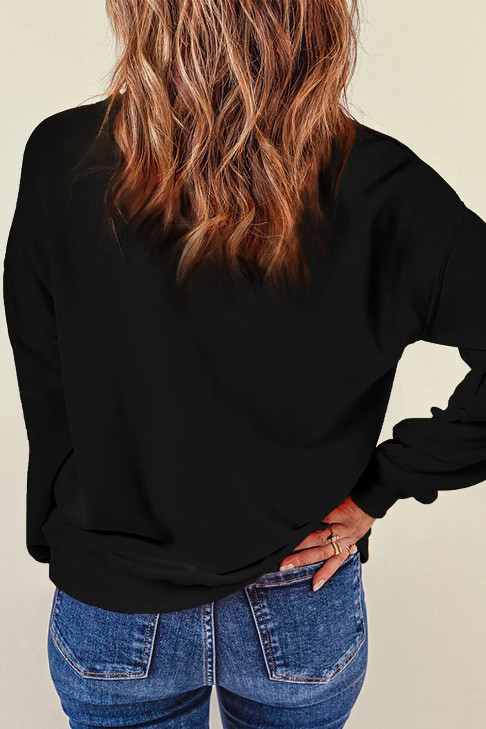 Pumpkin &amp; Ghost Round Neck Long Sleeve Sweatshirt