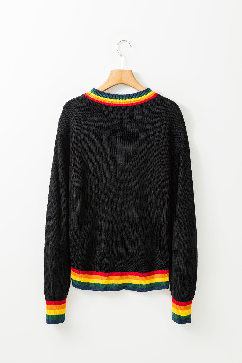 MERRY &amp; BRIGHT Ribbed Round Neck Sweater