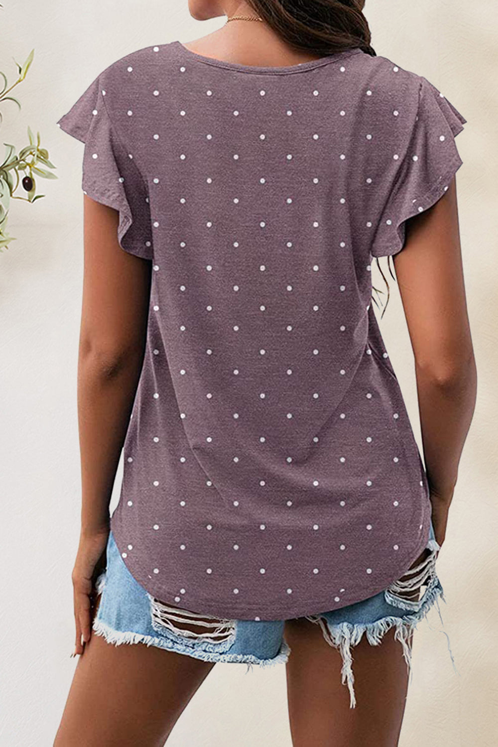 Printed Round Neck Short Sleeve T-Shirt