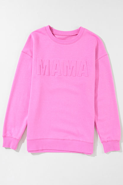 MAMA Round Neck Dropped Shoulder Sweatshirt